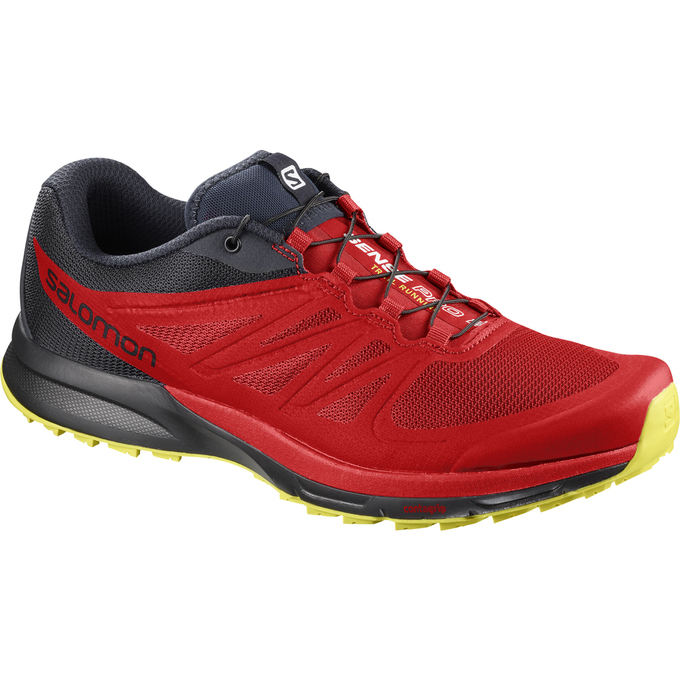 SALOMON UK SENSE PRO 2 - Mens Trail Running Shoes Red/Black,HRBM80972